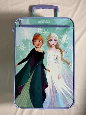 American Tourister Disney Frozen 18" Carry-On Suitcase Wheels Retractable Handle